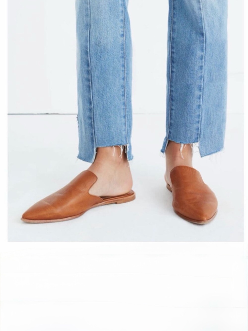 Madewell Gemma Mules in English Saddle Tan Leather